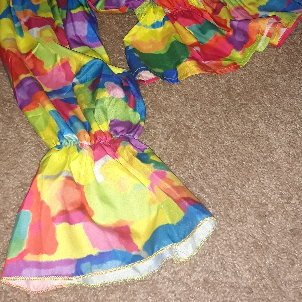 ChicMe (Size L) Colorful Off Shoulder Long Sleeve Crop Top - Picture 6 of 8
